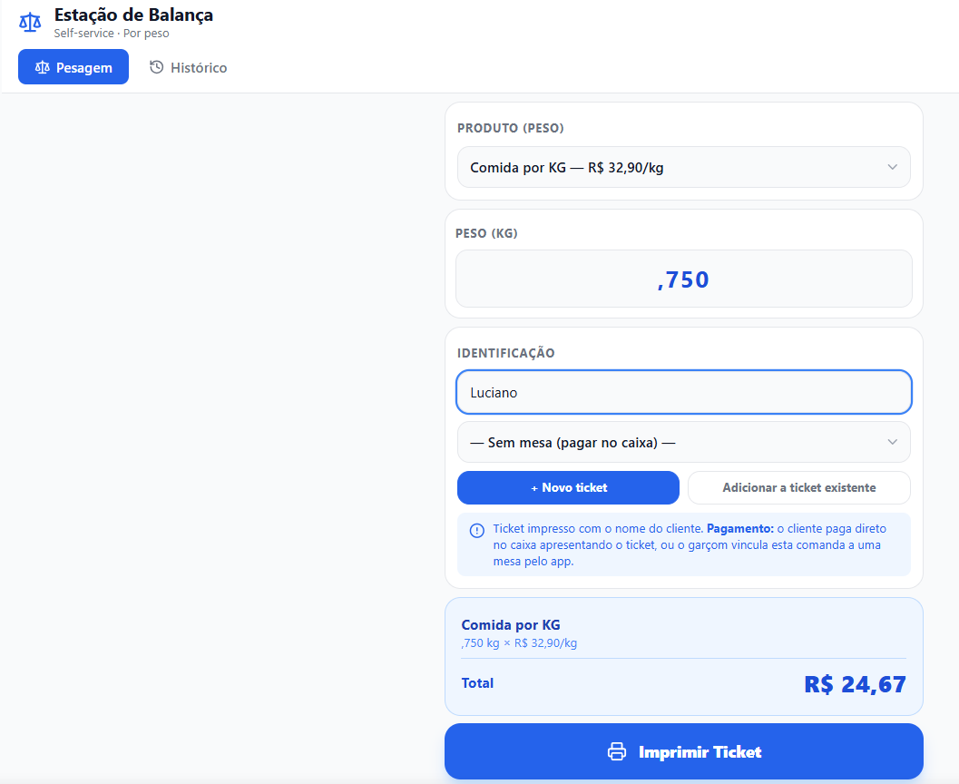 Integração com Balança