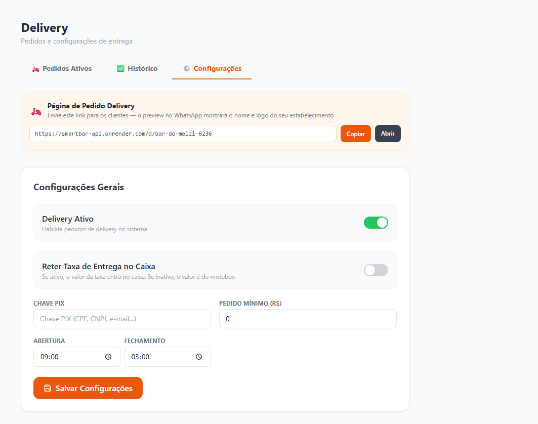 Link de Delivery